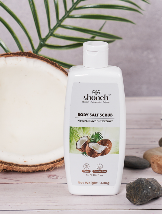 Coconut Body Salt Scrub – Creamy & Nourishing |  Exfoliate. Hydrate. Refresh Naturally