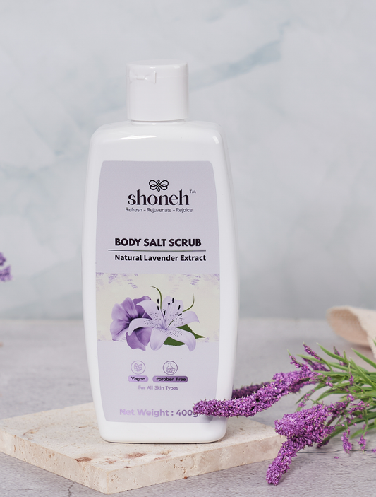 Lavender Body Salt Scrub – Creamy & Aromatic | Exfoliate. Soothe. Refresh Naturally.